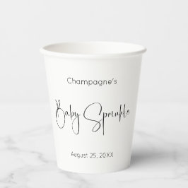 Modern Script Baby Sprinkle Papieren Bekers