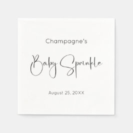 Modern Script Baby Sprinkle Servet