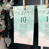 Modern Script Beach Table Number Seating Chart Kaart