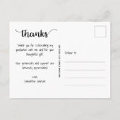 Modern script bedankt foto-Afstuderen Briefkaart (Achterkant)