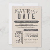 Modern script beige en grijs Save the Date (Voorkant)