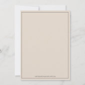 Modern script beige en grijs Save the Date (Achterkant)