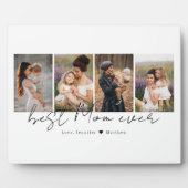 Modern script Beste moeder ooit 4 foto's, Moederda Fotoplaat (Voorkant)