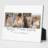 Modern script Beste moeder ooit 4 foto's, Moederda Fotoplaat (Zijkant)