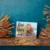 Modern Script Beste zuster ooit foto Fotoplaat (Zijkant)