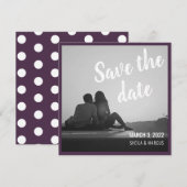 Modern script bewaart de datum waarop de bruiloft  (Voorkant / Achterkant)