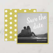 Modern script bewaart de datum waarop de bruiloft  (Voorkant / Achterkant)