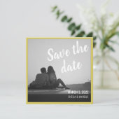 Modern script bewaart de datum waarop de bruiloft  (Staand voorkant)