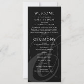 Modern Script Black Ampersand Wedding Program (Voorkant)