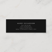 Modern Script Black Graduation Name Card Insert Mini Visitekaartje (Achterkant)