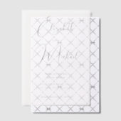 Modern Script Black Wedding Overlay Vellum Uitnodigingen (Offset (Uitnodiging))