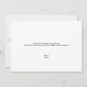 Modern script Blue Gold Confetti Afstuderen Bedankkaart (Achterkant)