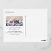 Modern Script Blue Happy Hanukkah Foto Folie Feestdagen Briefkaart (Achterkant)