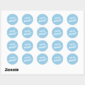 Modern Script Blue We hebben het nieuwe adreslabel Ronde Sticker (Vel)