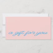 Modern Script Blush Roze QR Code Cadeaubon (Voorkant)