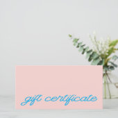 Modern Script Blush Roze QR Code Cadeaubon (Staand voorkant)