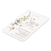 Modern Script Boho Flower Garden Vrijgezellenfeest Magneet (Linkerzijde)