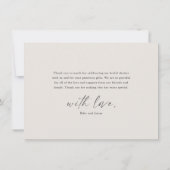 Modern Script Boho Vrijgezellenfeest Bedankkaart (Achterkant)