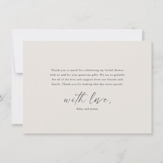 Modern Script Boho Vrijgezellenfeest Bedankkaart (Achterkant)