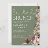 Modern Script Boho Wildfolwer Vrijgezellenfeest Br Kaart (Voorkant)