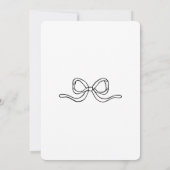 Modern Script Bow Vrijgezellenfeest bedankkaart Kaart (Achterkant)