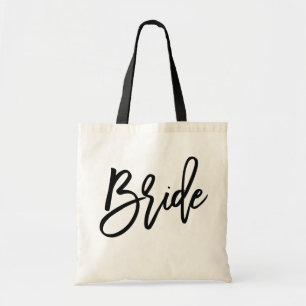 Modern Script Bride canvas tas