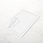 Modern Script Bruiloft Advies en Wensen Zilver Folie Uitnodiging (Gedraaid)