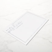 Modern Script Bruiloft Advies en Wensen Zilver Folie Uitnodiging (Gedraaid)