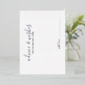 Modern Script Bruiloft Advies en Wensen Zilver Folie Uitnodiging (Staand Voorkant)