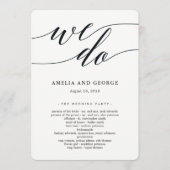 Modern script bruiloft ceremonie programma (Voorkant)