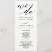 Modern script bruiloft ceremonie programma (Voorkant)