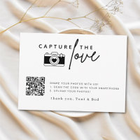 Modern script bruiloft vastleggen van de liefde QR
