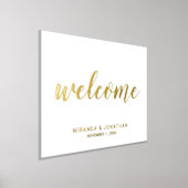 Modern Script Bruiloft Welkom Goud Folie Afdrukken (Laagn)