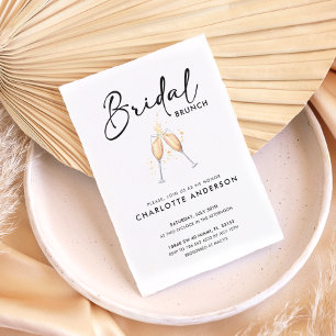 Modern Script Bruilofts Brunch Uitnodiging