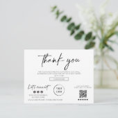 Modern Script Business Dank je kaart (Staand voorkant)