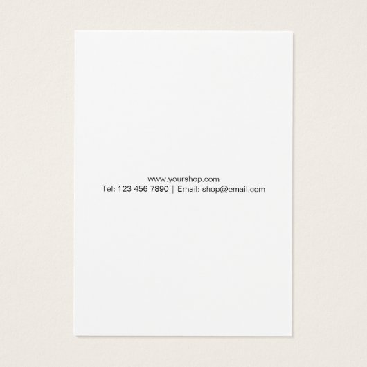 Modern Script Business Name Earring Holder Cards (Dos)