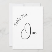 Modern Script Calligrafie Trouwtafel nummer (Voorkant)