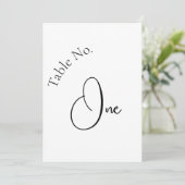 Modern Script Calligrafie Trouwtafel nummer (Staand voorkant)