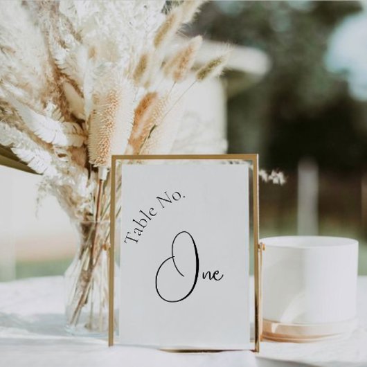 Modern Script Calligrafie Trouwtafel nummer