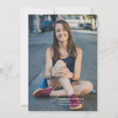 Modern Script Calligraphy Photo Afstuderen Kaart (Voorkant)