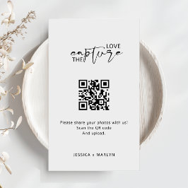Modern Script Capture The Love QR-code Informatiekaartje