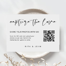 Modern Script Capture The Love QR-code Informatiekaartje