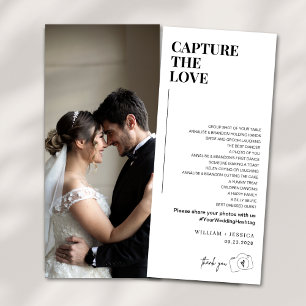 Modern Script Capture the Love QR CODE Kaart