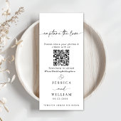 Modern Script Capture the Love QR CODE Kaart