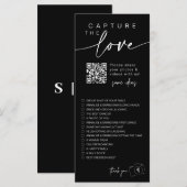 Modern Script Capture the Love QR CODE Kaart (Voorkant / Achterkant)