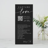 Modern Script Capture the Love QR CODE Kaart (Staand voorkant)