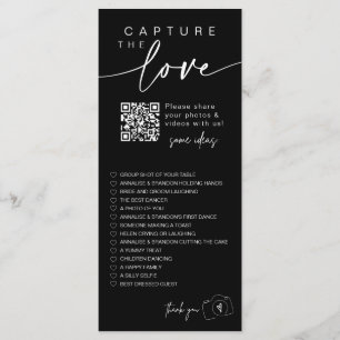 Modern Script Capture the Love QR CODE Kaart
