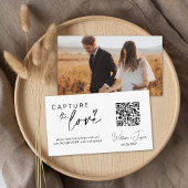 Modern Script Capture The Love QR-codekaart Informatiekaartje