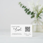 Modern Script Capture The Love QR-codekaart Informatiekaartje (Staand voorkant)