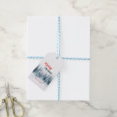 Modern Script Christmas Xmas winter pine tree fore Cadeaulabel (Met Touw)
